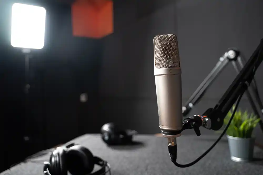 Profesjonalny mikrofon w studiu Soundsitive