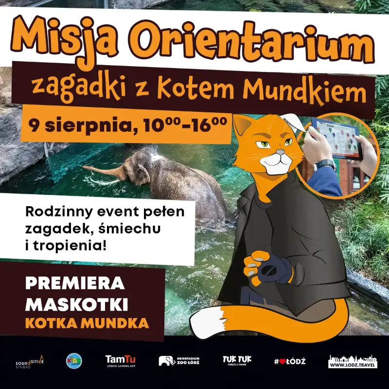 🚨 Misja Orientarium – zagadki z Kotem Mundkiem już 9 sierpnia!
